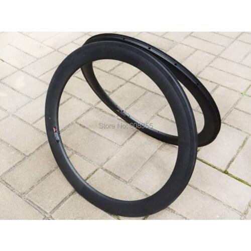 FLX-RIM-C36 : 23mm width - 3k Carbon Matt Cycling road bike 700c Clincher wheel rim 60mm ( Basalt Brake Side )