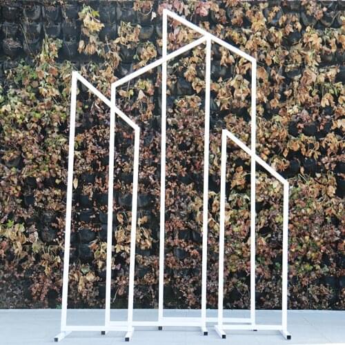 Bruiloft Props Afgeschuinde Geometrische Display Bruiloft Driedimensionale Bloem Rack Decoratieve Achtergrond Ijzeren Boog DIY