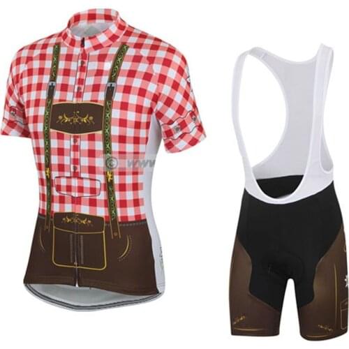 Retro Men Cycling Jersey Set MTB Team Bike Breathable Bib Shorts Gel Pad Maillot Ciclismo Hombre