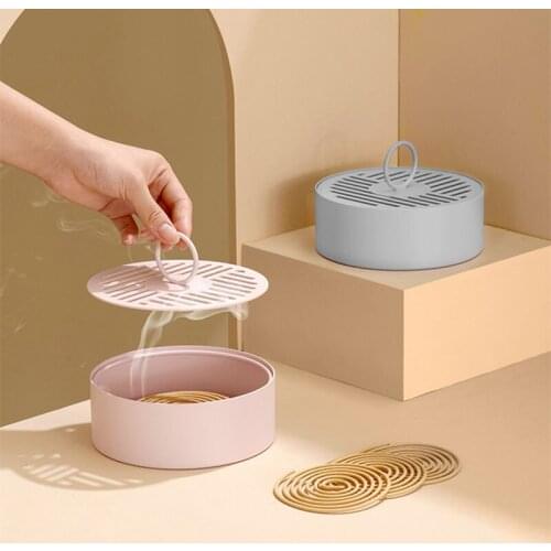 Wrought Iron Mosquito Coil Holder Portable Hollow Mosquito Box Sandalwood Incense Burner Mosquito Repellent Incenses Rack Plate