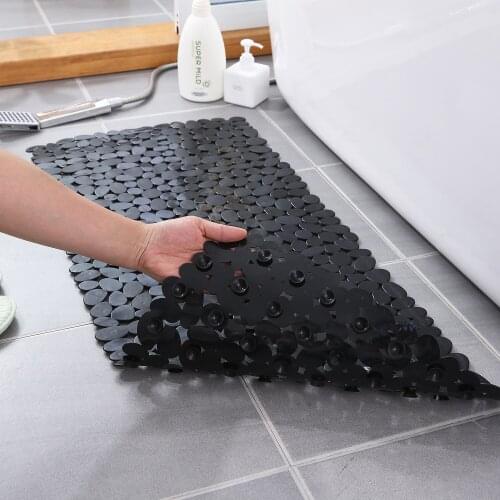 Mat Bathtub Bath Mat PVC Large Bathtub Safety Shower Non-slip Bathroom Mats With Suction Cups Pebbles Floor Mat