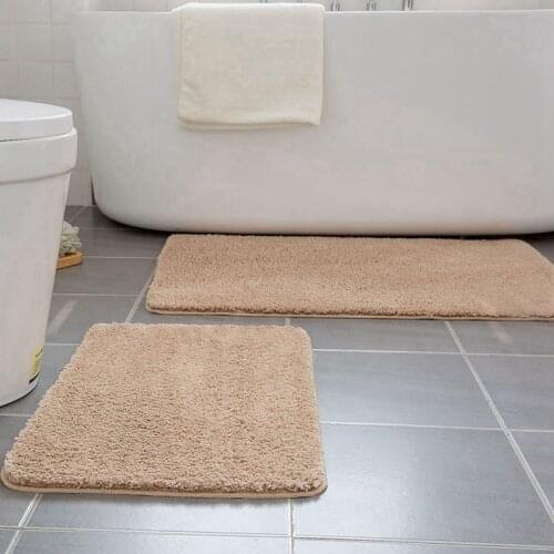 Bathroom Rug Non-slip Set Absorbent Dirt Catcher Indoor Rectangle Floor Mats Anti-skid Bath Mat Feet Soft Microfiber Home Carpet