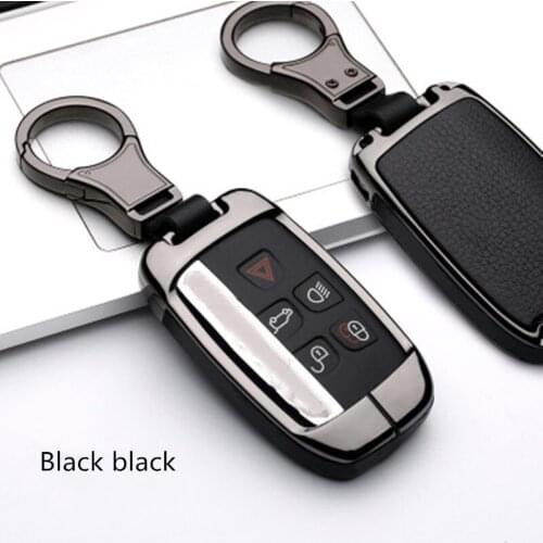 Leather Smart Car Key Cover Case For Land Rover A9 freelander Evoque Discovery 4 5 Sport LR4 for Jaguar XK XKR XF XFR Style