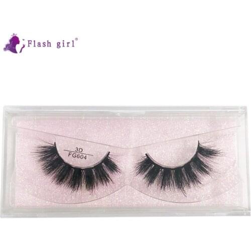 Hot Selling FG604 Lashes Vendor 3D Real Mink False Eyelashes Professional 100% Handmade Fake Eyelash Makeup Extension