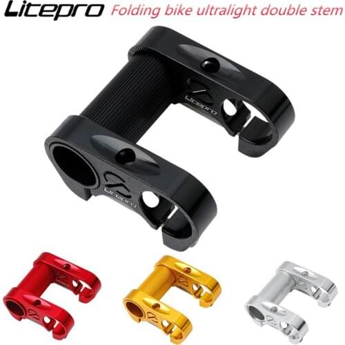 Litepro LP S95 Folding Bike 412 Hollow Double Stem SP8 Modified Stem Ultra-light 90g Suitable For 25.4 Straight Handlebar