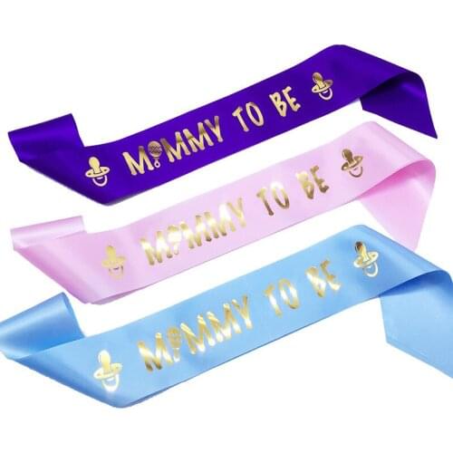 Baby Boy Girl Baby Shower Gender Reveal Party Decorations Mommy To Be Ribbon Sash Pink Blue Mom To Be Party Favor Gifts