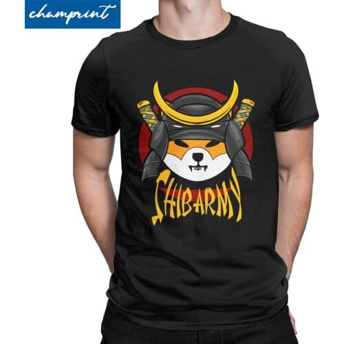 Men Women T-Shirts Shib Army Shiba Inu Coin Tees SHIB Token Doge Crypto Coin Japanese Samurai T Shirts Crewneck Clothes 6XL