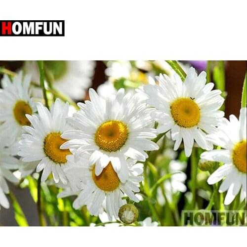 HOMFUN Full Square/Round Drill 5D DIY Diamond Painting "flower" Embroidery Cross Stitch 5D Home Decor A16427