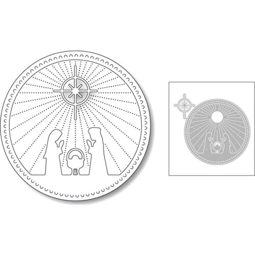 2020 New Circle Frame Background Metal Cutting Dies For DIY Cut Paper Craft Making Christian Prayer Card Scrapbooking No Stamps