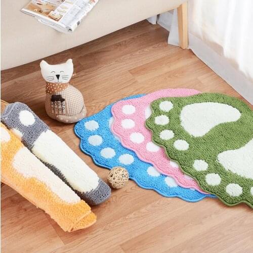 Foot Print Bath Mat Microfiber Toilet Bathroom Soft Comfortable Water Absorption Floor Mats Doormat Kitchen Vacuuming Carpet Rug