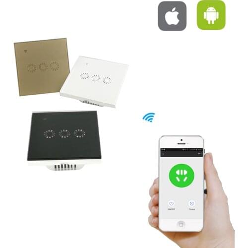 OPWT-001 1/2/3 Gang Wifi touch wall Switch wifi wall switch Smart home remote control switch Support Amazon Alexa,Google home