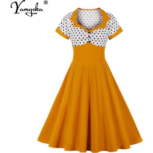 Sexy vintage polka dot print casual Lolita summer dress elegant evening prom dresses for women 2021 party Splicing bodycon dress