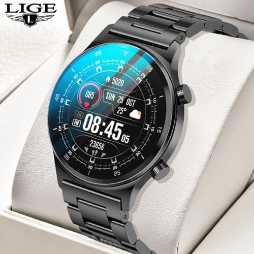LIGE 2021 Smart Watch Men Waterproof Wristwatch Sports Fitness Smartwatch Women Message Push Smart-watch For Xiaomi Huawei Clock