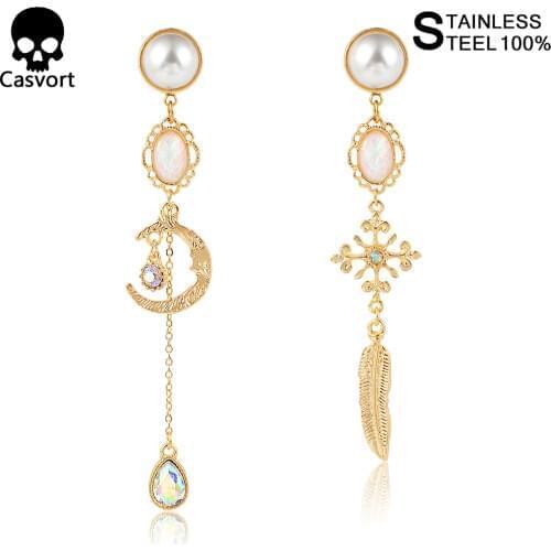 Casvort 2 PCS Dangle Ear Tunnels Ear Gauges Plugs Studs Stretcher Earring Piercing Helix Body Jewelry (6mm-25mm)