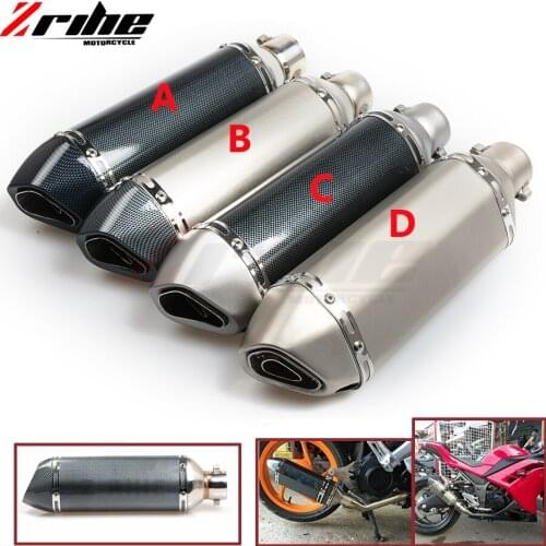 Motorcycle Exhaust Universal Muffler Motorbike 51mm Inlet Exhaust for Honda VFR800 CBR1100XX ST1300 ST1300A CBR1000RR FIREBLADE