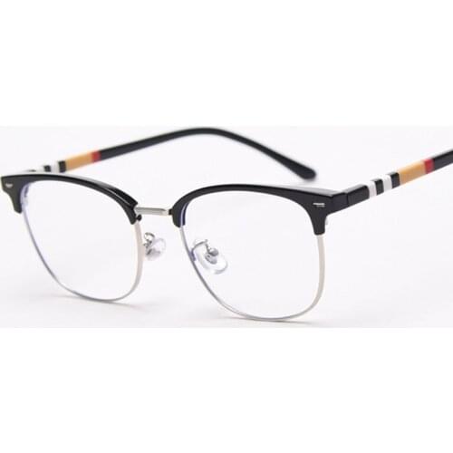 Veshion TR90 Square Cat Eye Metal Glasses Eyebrow Frames Ultralight Women Optical Fashion Computer Glasses