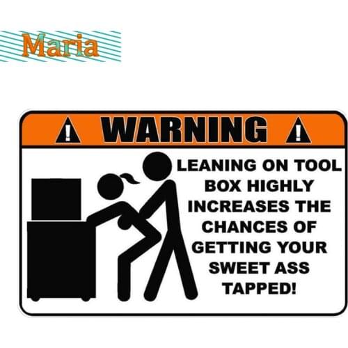 Public Place Warning Tool Box Vinyl Decal Sticker Funny Get Tapped Mechanical Wrench Buckle Auto Parts Waterproof PVC Auto Parts