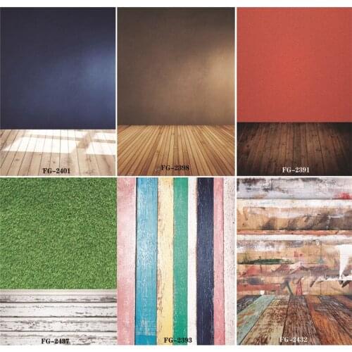 Vinyl Custom Photography Backdrops Prop Wall and floor & Wooden Theme Photography Background P20228-119