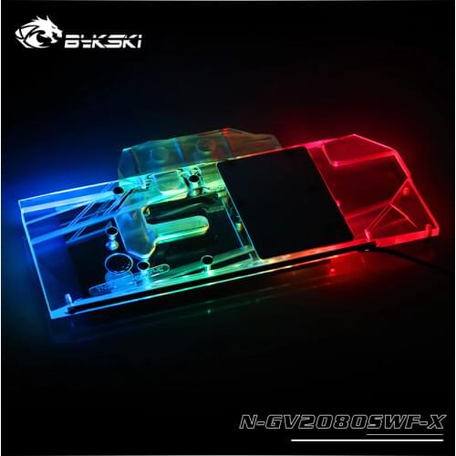 Bykski Gpu Water Block use for GIGABYTE RTX2080 WINDFORCE OC 8G/RTX2070 GAMING OC 8G / Copper Block/3PIN 5V A-RGB / 4PIN 12V RGB