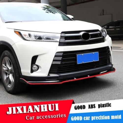 For TOYOTA Highlander Body kit spoiler 2018 Highlander ABS Rear lip rear spoiler front Bumper Diffuser Bumpers Protector