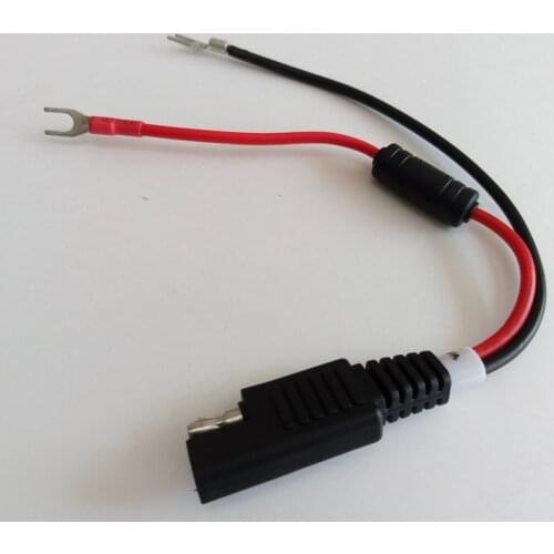 1 Pcs SAE Plug to U Type Terminal Quick Connector 10A/2468/18AWG Copper Cord DIY Power Cable for Booster Car Battery Solar Panel