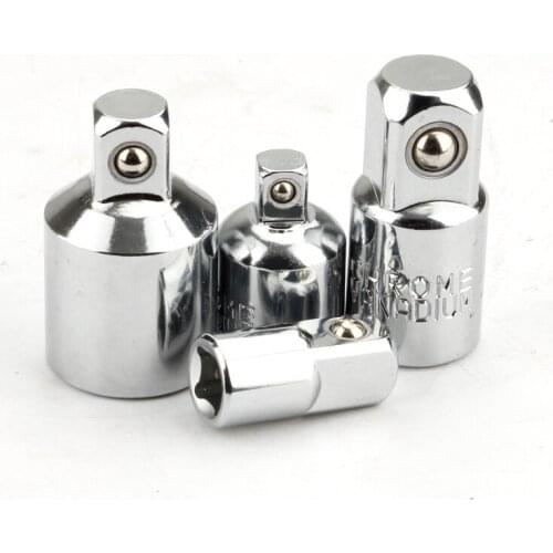 4Pcs Ratchet Wrench Socket Adapter Reducer Converter Set 1/2" To 3/8" To 1/4" Hand Tools Kit Crv Steel