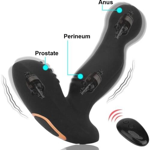 Anal Vaginal Stimulator Prostate Massage 10 Frequency Wireless Remote Control Sex Toys For Men Women Anal Vibrator Butt Plug