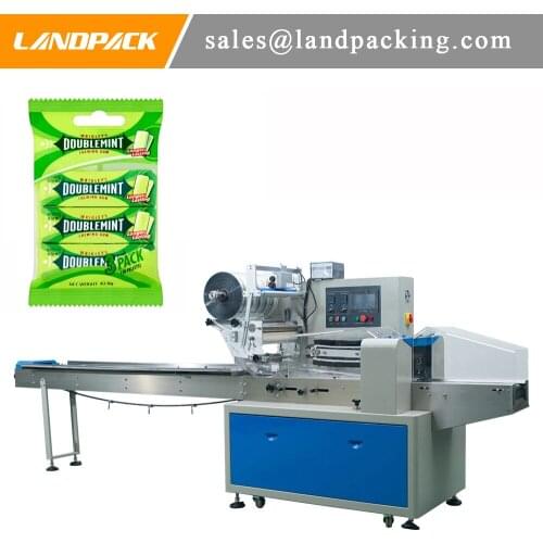 Auto Chewing Gum All In One Pillow Bag Horizontal Packaging Machine