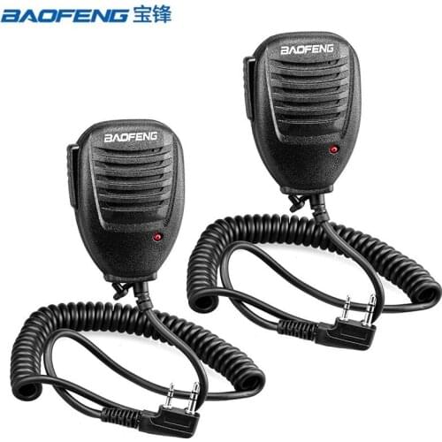2pcs PTT Speaker Microphone Walkie Talkie MIC Accessories For Kenwood For Baofeng Bf-888S UV-5R RT5R H777 Two Way Radio