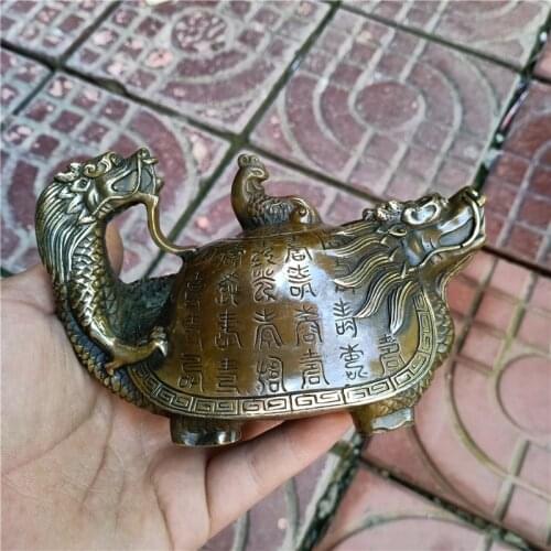 CHINESE OLD COPPER HANDWORK DRAGON TEA POT