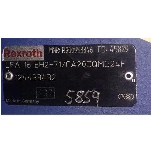 LFA16EH2-71/CA20DQMG24F REXROTH VALVE LFA 16 EH2-7X/CA20DQMG24F R900953346