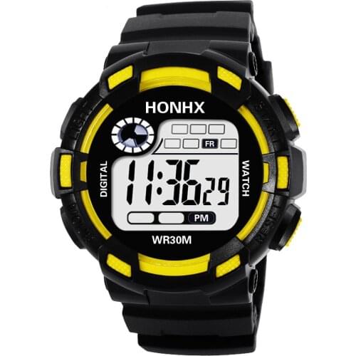 2019 Mens Clock Sport Digital LED Waterproof Wrist Watch Luxury Men Analog Digital Stylish Electronic Watch Clock Reloj Mujer