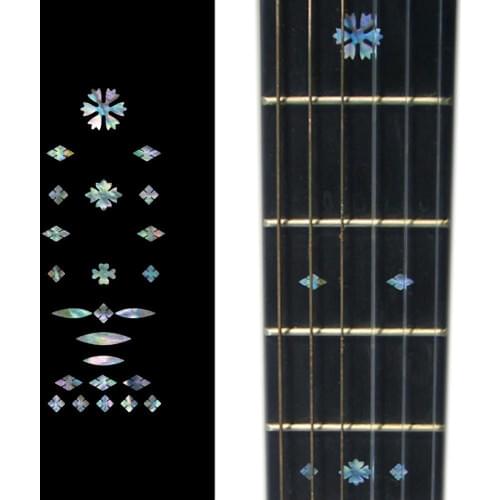 Fretboard Markers Inlay Sticker Decals for Guitar & Bass - Vintage Snowflakes