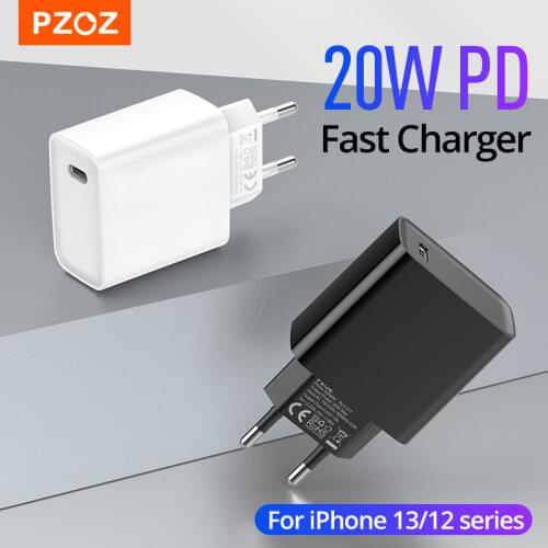PZOZ 20W PD Fast Charging Usb C Charger For iphone 12 Pro MAX 12 Mini 11 Xs PD Charger For AirPods Max iPad air 4 2021 IPAD pro