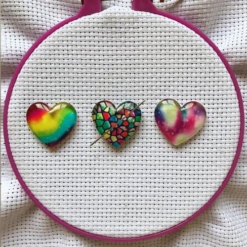 Heart Needle minder to keep track of your needle Cross Stitch Accessories
