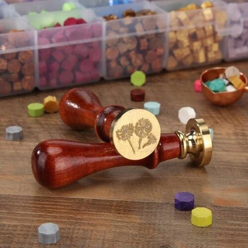 Stylish Wax Seal Stamp Head Flowers Sculpture Stamp Replace Copper Head Vintage Envelope Greeting Card Hobby Tools