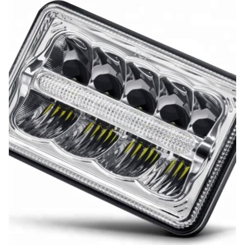 Super Bright 4*6 LED Headlights With High Low Beam Square LED Headlight For Trucks LED Replacement Bulbs With DRL
