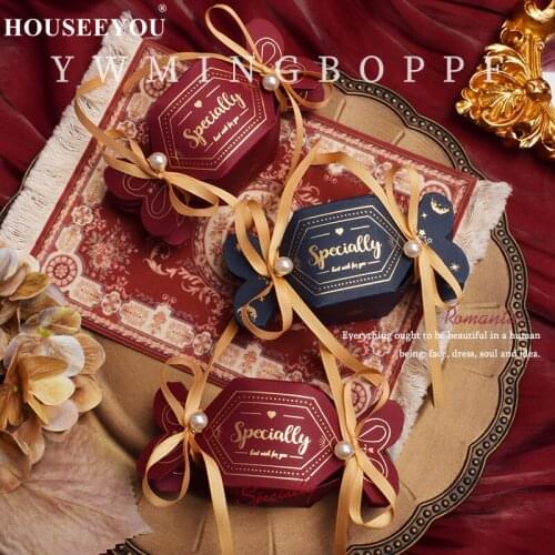 50PCS/Lot European Style Wedding Candy Box Sweets Present Gift Bag for Guest Kinds Childrens Birthday Party Supplies