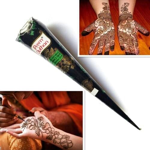 Henna Tattoo Paste Red Lace Wedding Waterproof Tattoos Tattoos Cone Cream Jewelry Indian Sticker Art