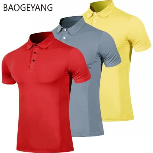2021 Summer golf clothing mens golf shirt short sleeve t shirt quick-drying breathable Golf wear Casual sportswear red