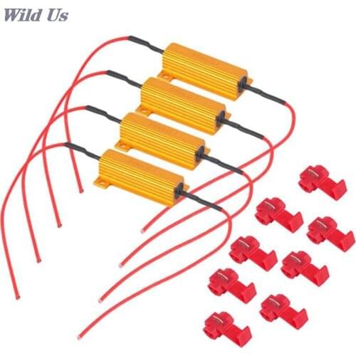 4pcs New 4x 50W 6 ohm Load Resistor For Fix LED Bulb Fast Hyper Flash Turn Signal Blinker
