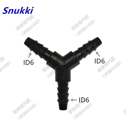 8mm ID6 universal Y branch fittings reducing general Fuel line quick connector male connector connect pipe for car 5pcs a lot