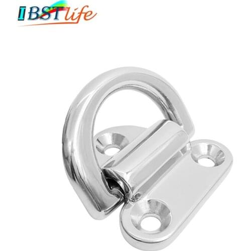 9mm Mirror Polish Marine Grade 316 Stainless Steel Boat Lashing D Ring Tie Down Cleat for Yacht Motorboat Truck
