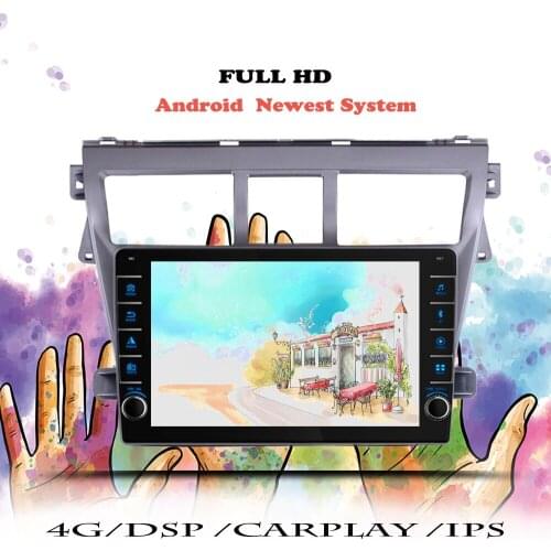 Android 10 For Toyota Vios Yaris 2007 2008 2009 2010 2011 2012 2013 Car Radio Multimedia Player DVD Navigation GPS Tape Recorder