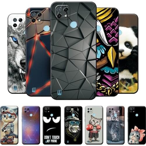 For Realme C21 Case Matte protective Case For Realme C21 6.5 inch Soft Silicone Back Cover For OPPO Realme C21 c21 TPU Cool Capa