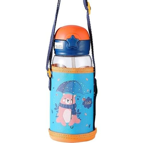 Kids waterbottle with straw cartoon plastic cup cute creative drinking cup custom eco friendly cup with straw drinkware