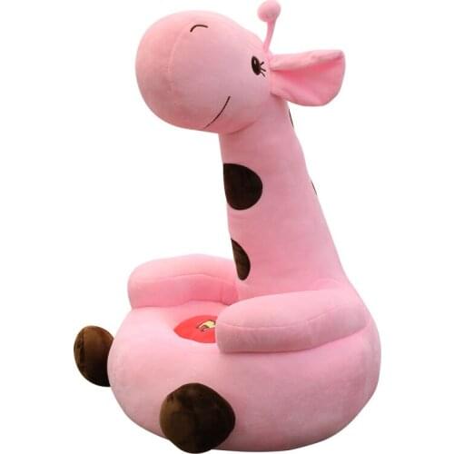 Children cute animal cartoon giraffe child reading small sofa seat single lazy tatami baby stool 70x45cm DY50466