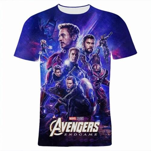 Marvel The Avengers 3D Print Men T-shirt Summer Fashion Short Sleeve Women Oversize T Shirt Streetwear Cool Children Clothes