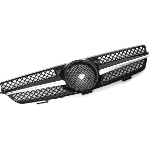 Gloss Black W209 Diamond Style Grill Grille Car Front Bumper Grille For Mercedes For Benz CLK 320 500 W209 2003-2009