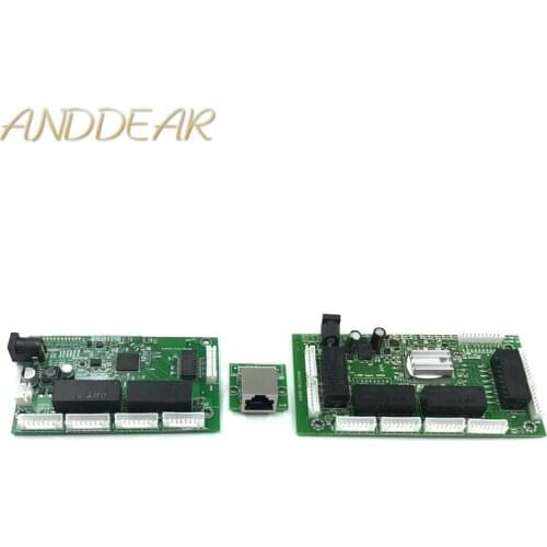 OEM5V 12V 16V 8Port Gigabit Ethernet Switch 8Port with 8 pin way header 10/100/1000m Hub 8way power pin Pcb board OEM screw hole